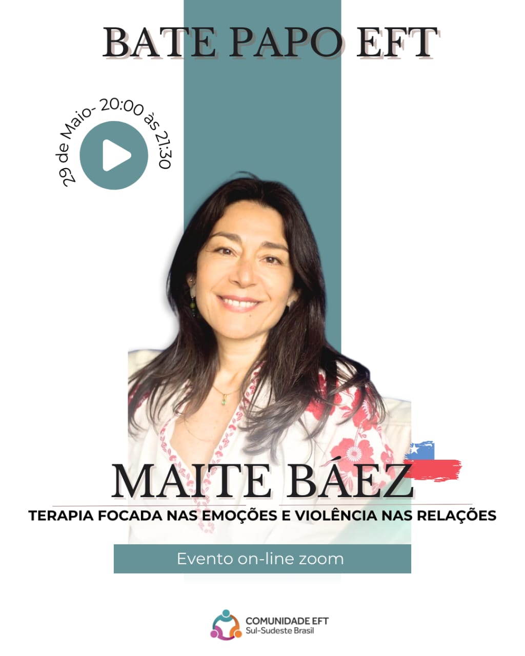 Bate-papo EFT com Maite Baez: Terapia Focada nas Emoções e Violência nas Relações.