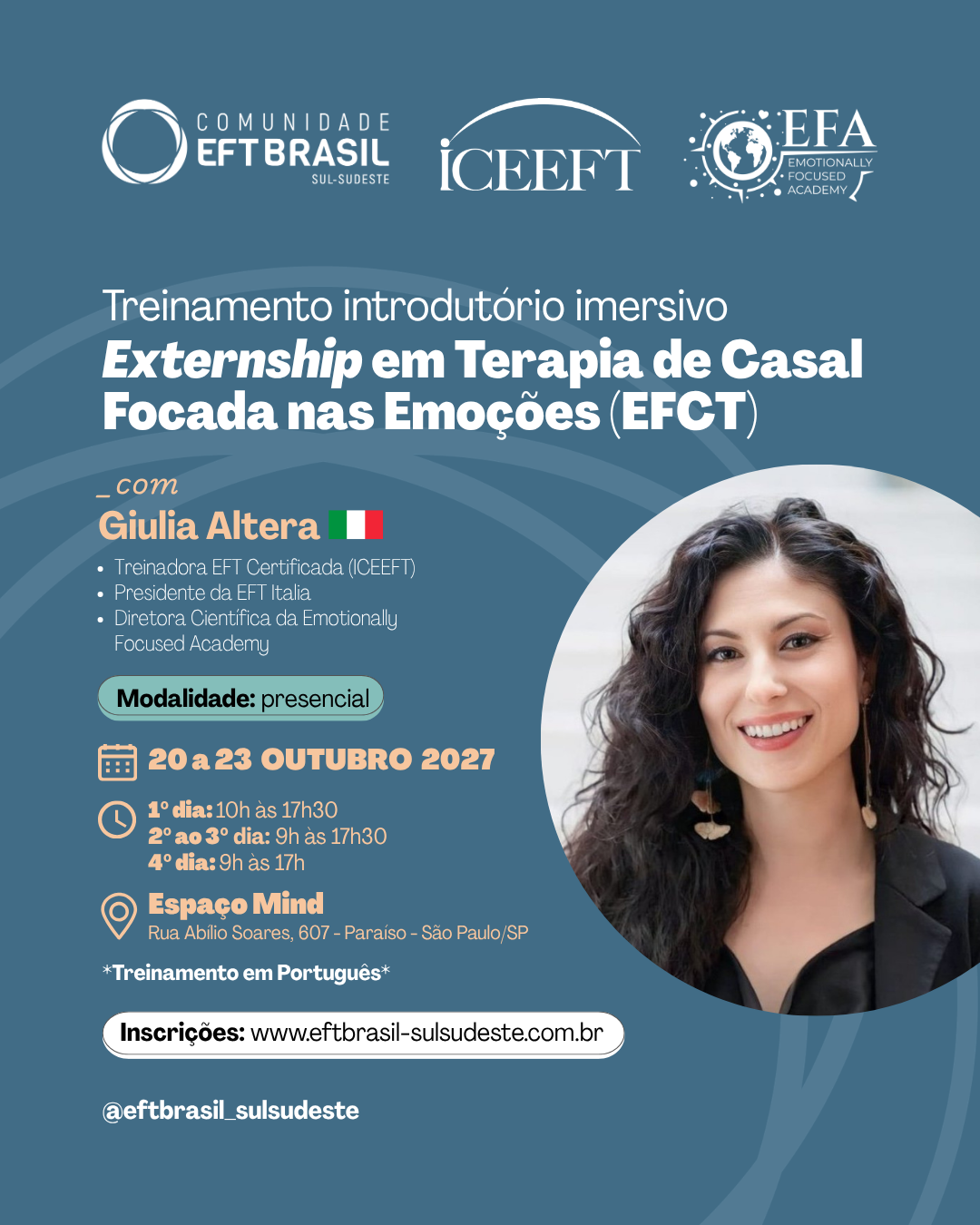 Externship em Terapia de Casal Focada nas Emoções (EFCT) — Edição 2027